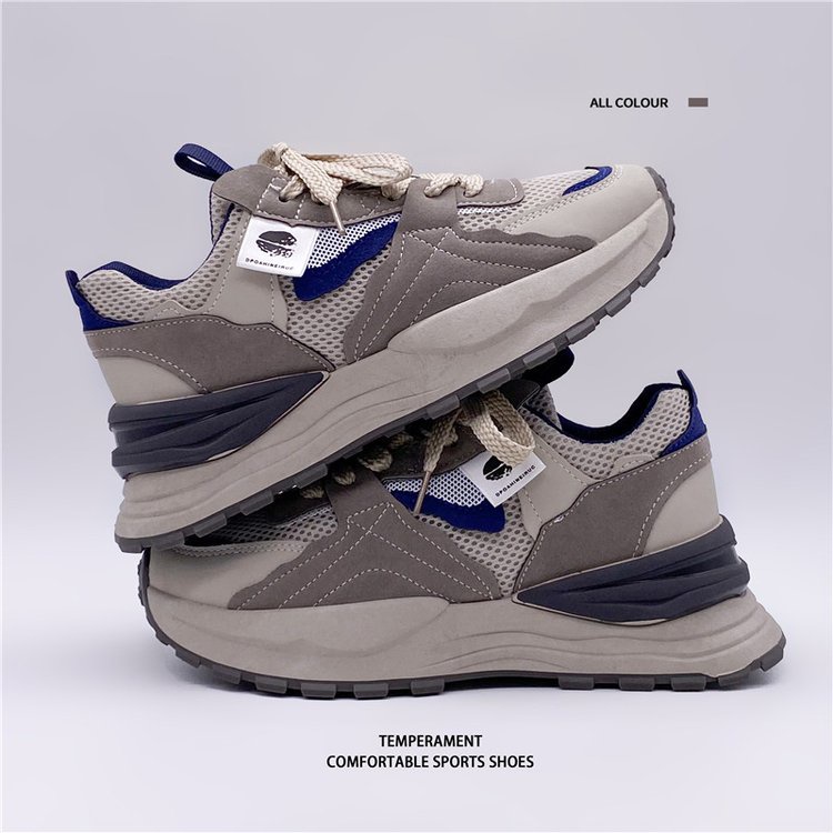 Giày Thể Thao Mũi Tròn Cột Dây Thoáng Khí Trọng Lượng Nhẹ Thoải Mái Phong Cách Ulzzang Thời Trang