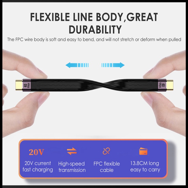 Cáp Sạc Nhanh Usb C 40gbps Chuyên Dụng Chất Lượng Cao