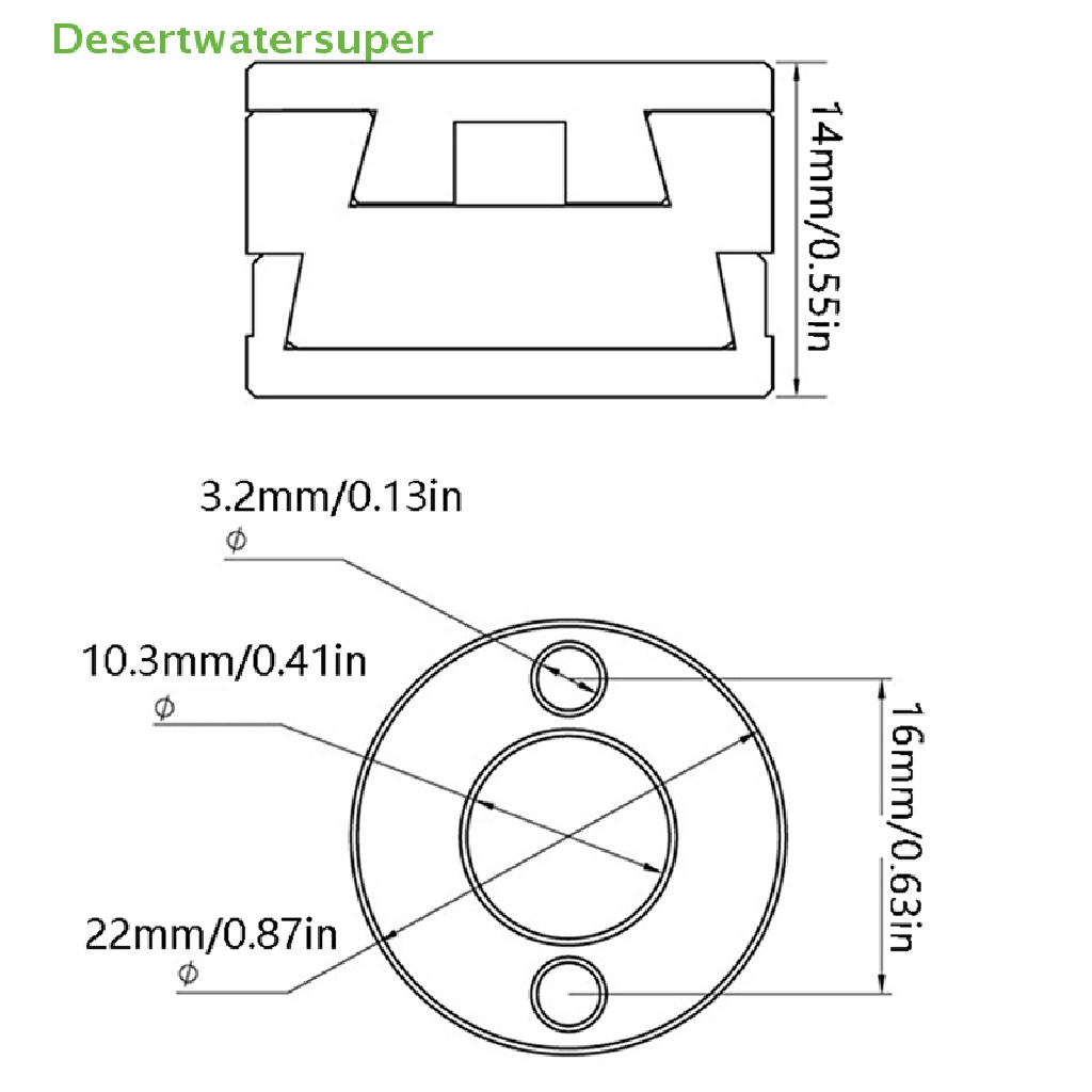 Khớp Nối DSVN T8 Z Trục Tròn Bằng Đồng Thau Cho Máy In 3D VzBoT T8 Z-axis