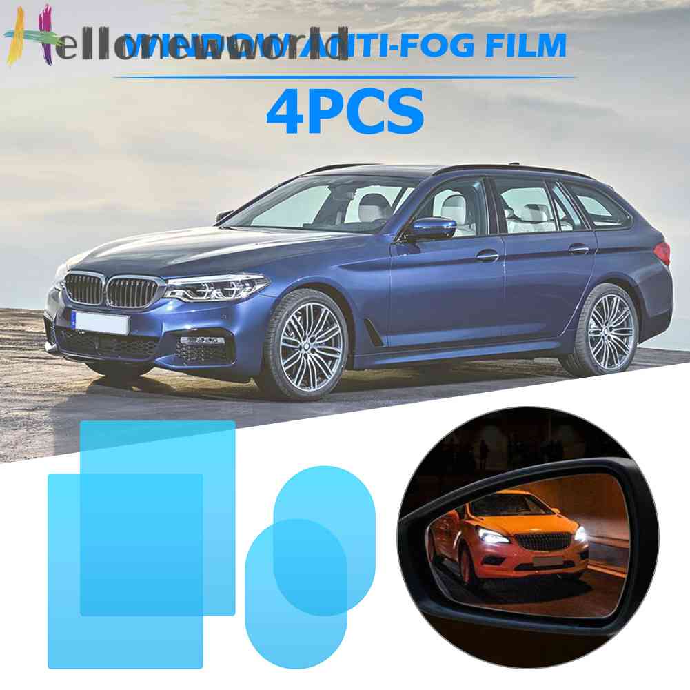 Bộ 4 Miếng Phim Dán Bảo Vệ Kính Chiếu Hậu Xe Hơi Chống Sương Mù / Nước Mưa Tiện Dụng