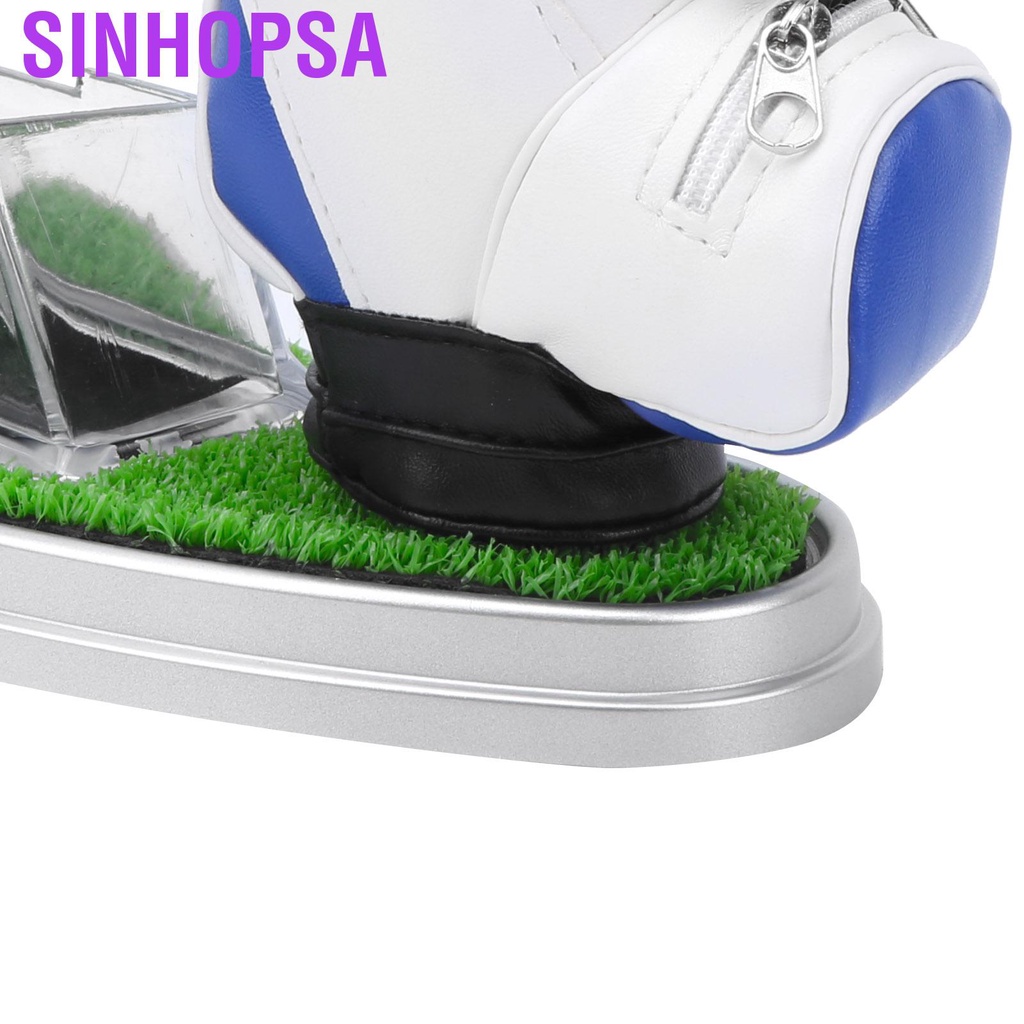 Sinhopsa Mini  Bag Pen Holder and 3x Pens with Business Card Box Base Gift Blue White