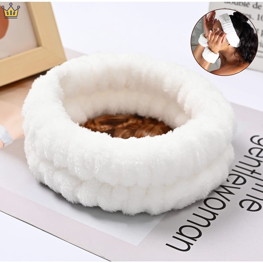 Bộ 3 Cặp Băng Đô Rửa Mặt / Trang Điểm / Spa Bằng Sợi Microfiber Jp5 Cho Nữ