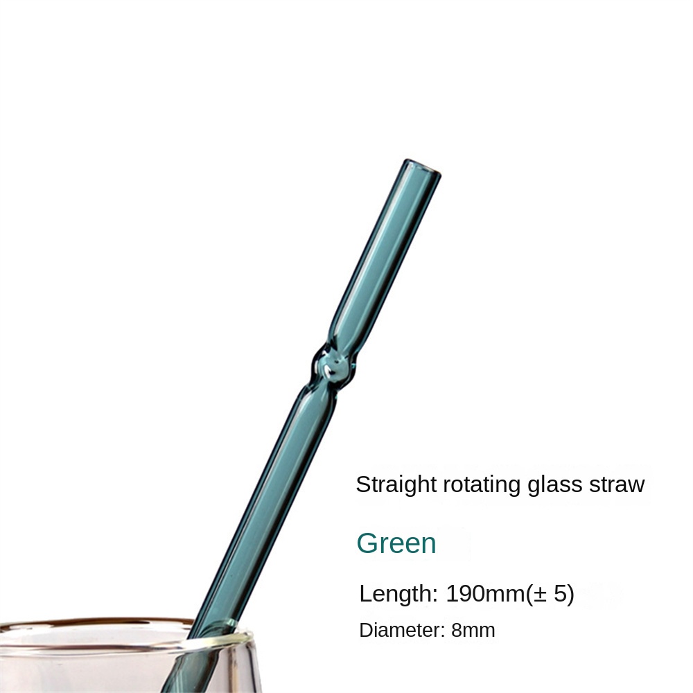 Cao Borosilicate Kính Trong Suốt Khuấy Cần Uốn Ống Hút Nước Trà Sữa Uống Thủy Tinh Màu Nghệ Thuật Nhà Đồ Ăn Bán