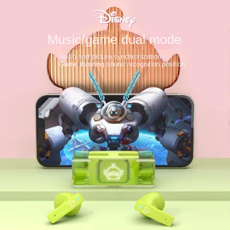 Tai Nghe Bluetooth Không Dây DN03 Chế Độ Kép Cảm Ứng Thông Minh Kèm Mic Họa Tiết Hoạt Hình