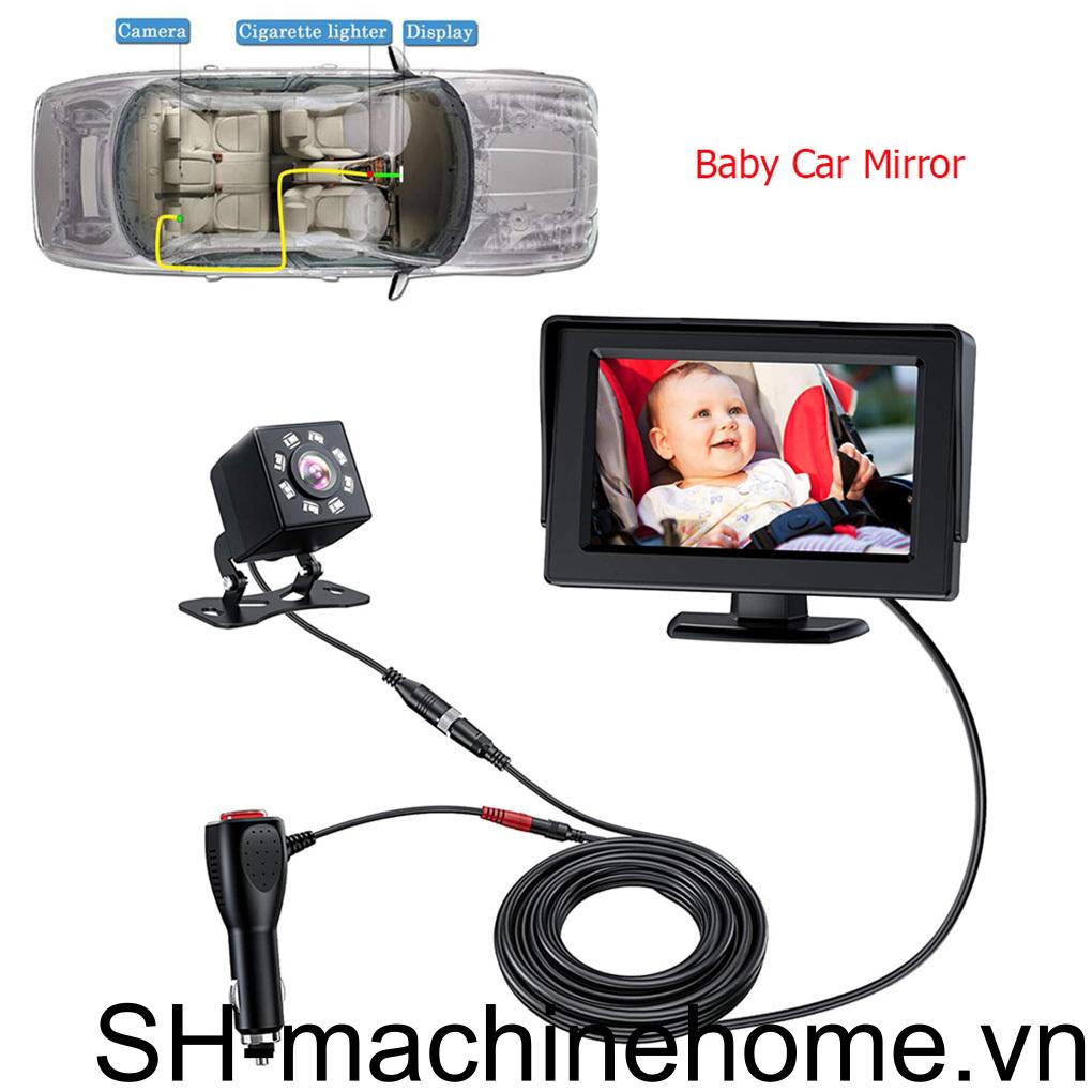 Camera Không Dây Chống Nước IP68 Màn Hình 3 Inch 4 Inch Gắn Sau Lưng Ghế Cho Bé