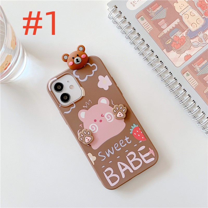 Compatible For POCO C65 Xiaomi 13T 12T 11T 10T Mi 13 12 11 Lite POCO X5 F5 X4 F3 M5 M4 M3 Pro X3 NFC X3 GT Cute Three-dimensional Bear Rabbit Paw Mobile Phone Case
