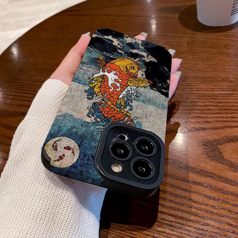 Ốp Điện Thoại Chống Rơi Hình Cá Chép May Mắn Cho Iphone 14 / 13 / 12 Pro Promax Iphone SE 11 X XS XR XSmax 7Plus 8Plus