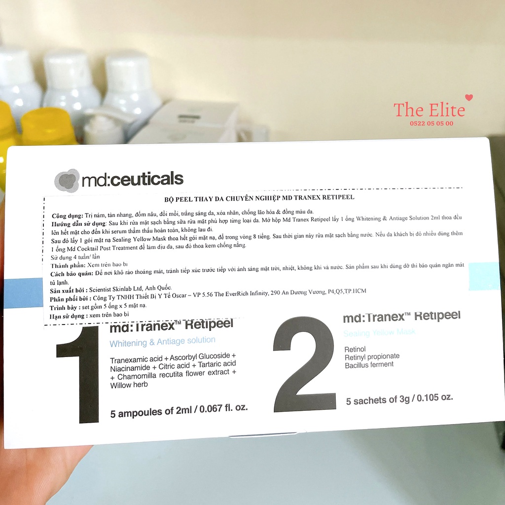 1 set Peel da chuyên ghiệp MD TRANEX RETIPEEL