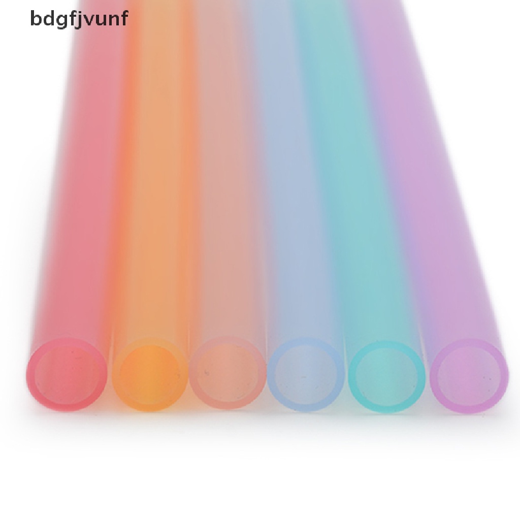 Bộ 6 Ống Hút Silicon Dẻo Trong Suốt Tái Sử Dụng Linh Hoạt