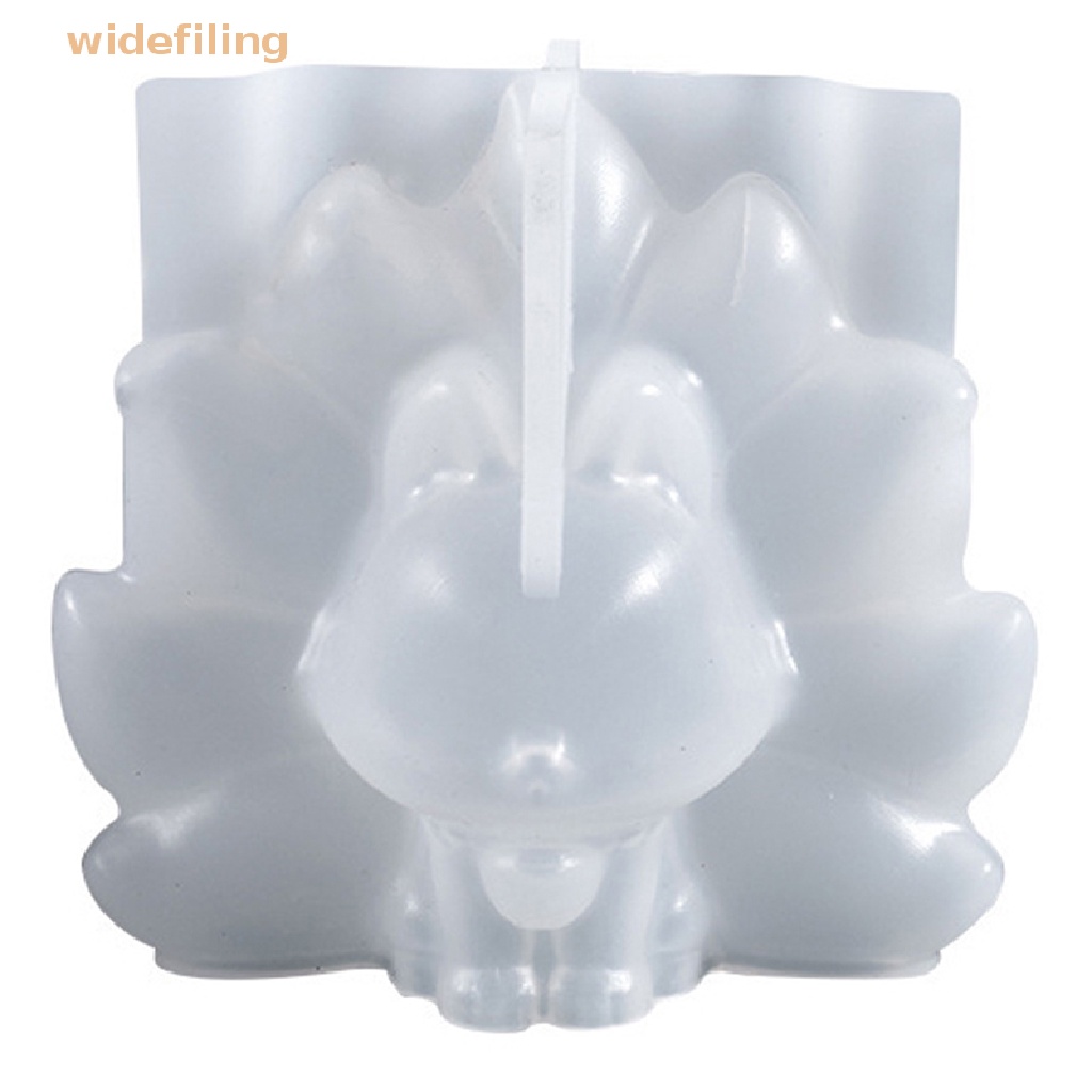 Khuôn Silicone Làm Đồ Trang Sức Nhựa Epoxy Resin 3D Hình Cáo Chín Đuôi DIY
