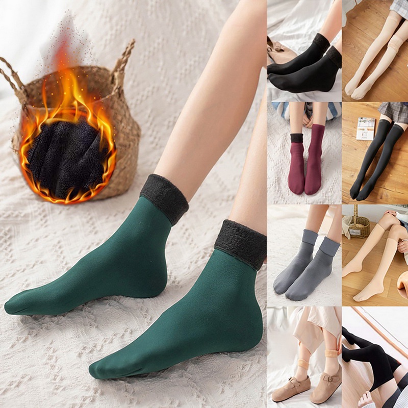Plus Đôi Tất Nhung Dày Ấm Áp Chống Trượt