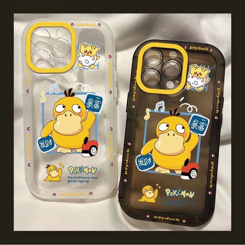 ✅Ốp Điện Thoại Mềm Màu Trong Suốt Hình Chú Vịt 7 Chấu Cho iPhone 14 / 13pro 12promax 11 xr