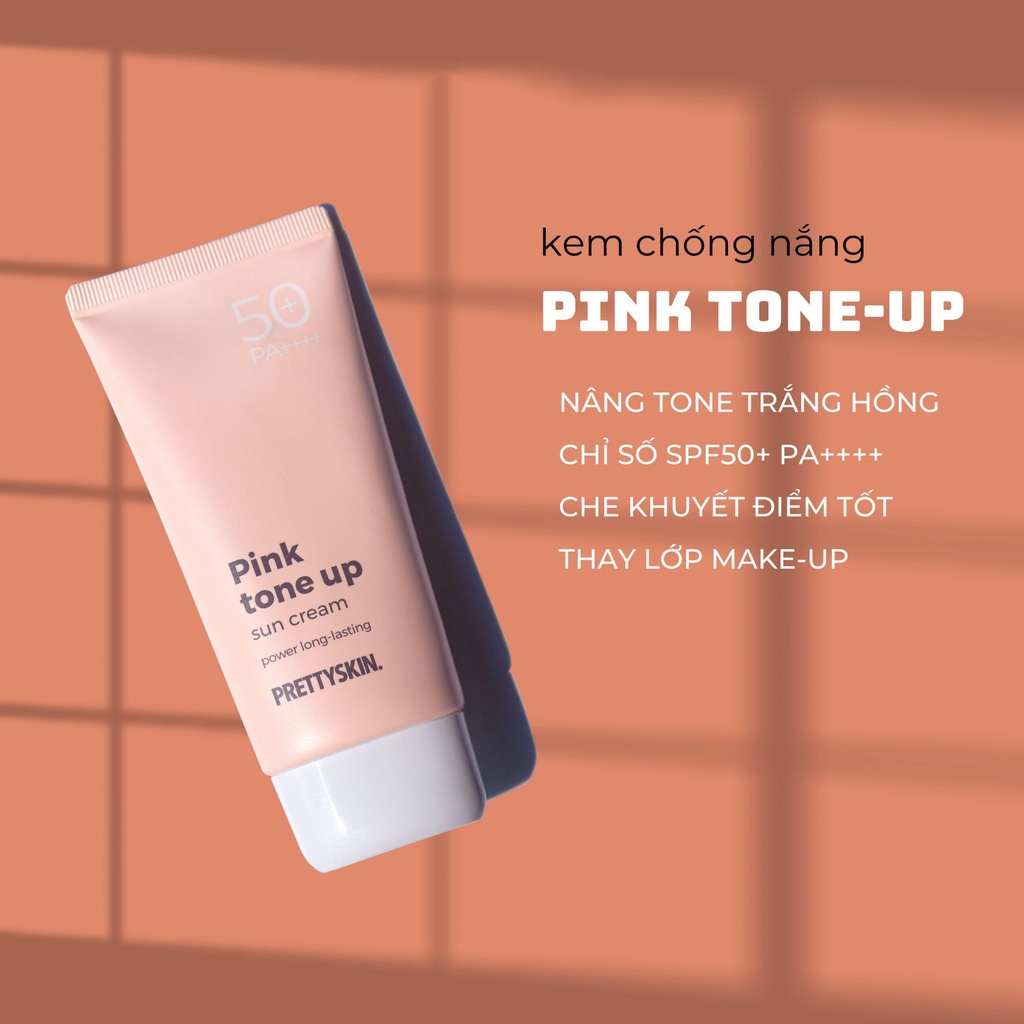 Kem Chống Nắng Pink Tone Up Prettyskin 70ml - HỒNG NHẠT