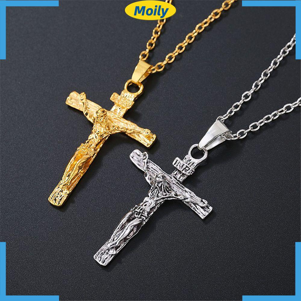 Vòng cổ choker mặt hình thánh giá phong cách vintage cho nam và nữ