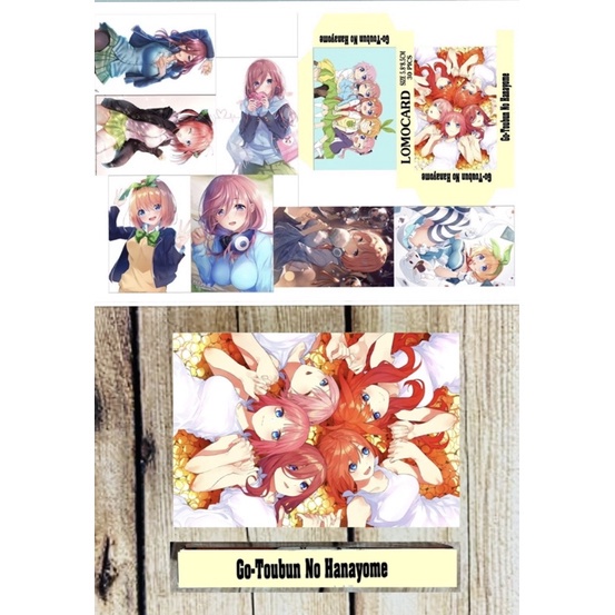 Hộp lomo card 30 cái thẻ card Gotoboun no Hanayome Nhà có 5 nàng dâu/ Ảnh thẻ card nhà có 5 nàng dâu