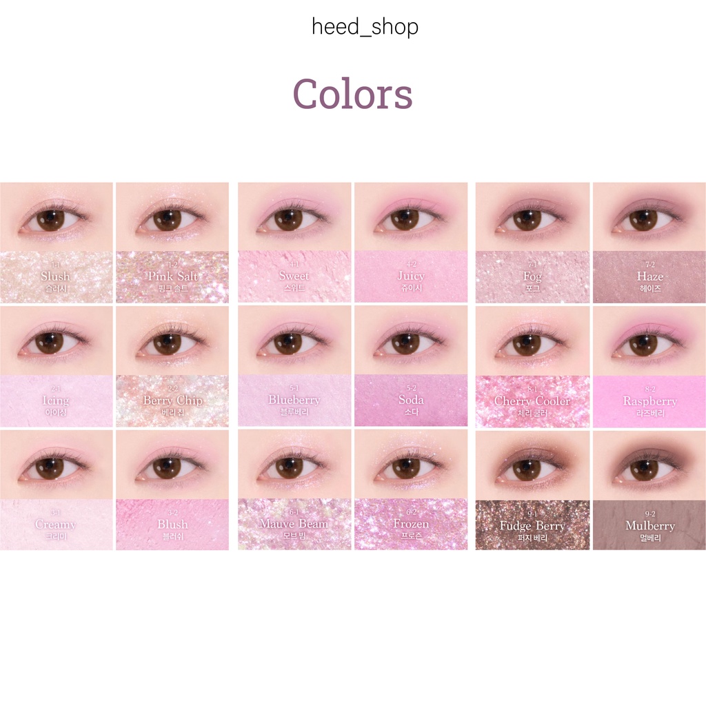 Bảng Phấn Mắt 18 Màu 7g Chất Lượng Cao berry smothie