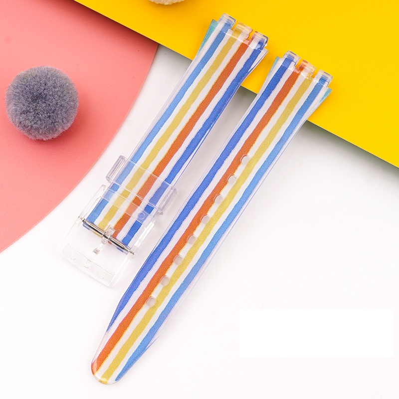 Dây Đeo Bằng Silicone Cho Đồng Hồ Swatch 17 / 19MM