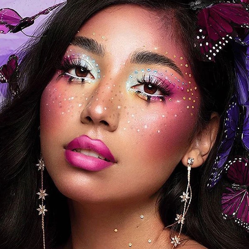 Kim Cương 3D Lấp Lánh Tự Dính Trang Điểm Dự Tiệc