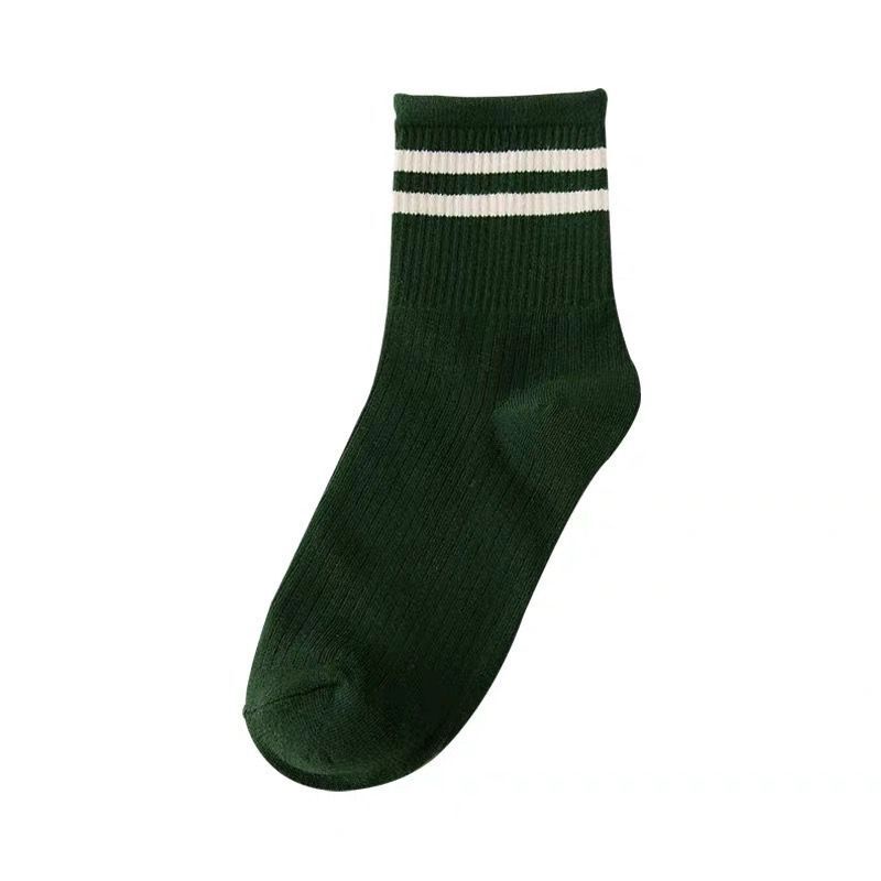 Vớ Thể Thao Xuân Hè Bằng Cotton Màu Trơn Họa Tiết Kẻ Sọc Phong Cách Nhật Bản Cho Nữ