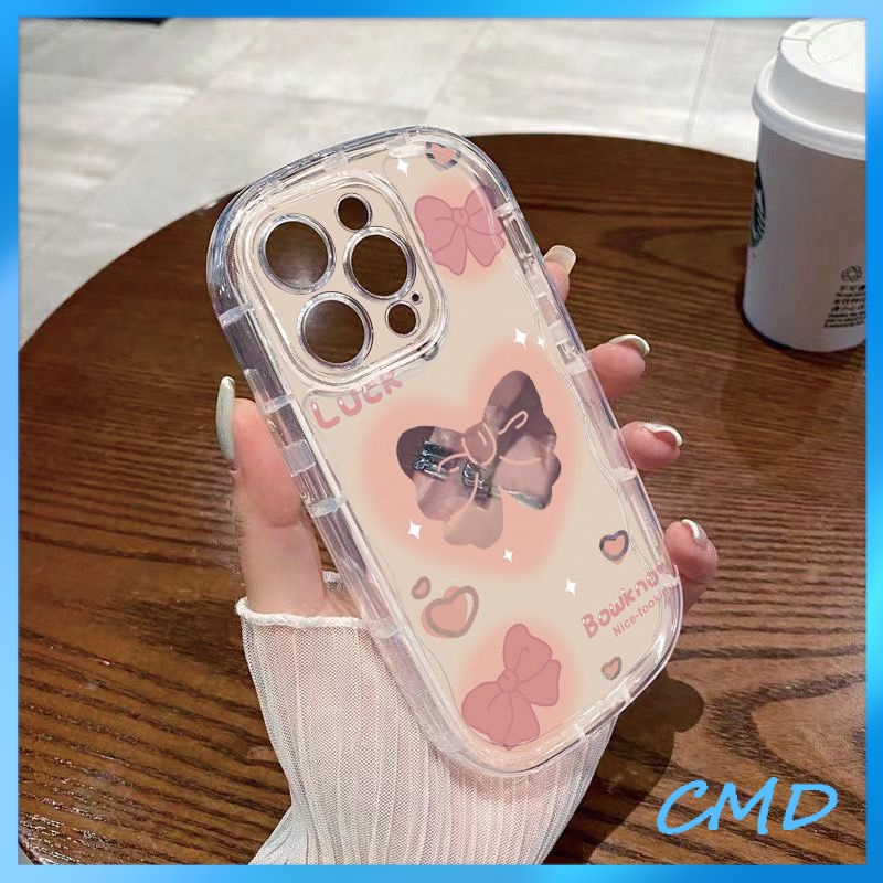 Ốp lưng iphone Điện Thoại Ins thiếu nữ nơ bướm màu hồng, đệm khí, xà phòng, vỏ mềm trong suốt Cho Iphone 6 / 6S / 6splus / se / 7 / 7plus / 8 / 8plus / X / xs / xsmax / 11 / 12 / 13 / 14 / Plus / Pro / Pro Max-405