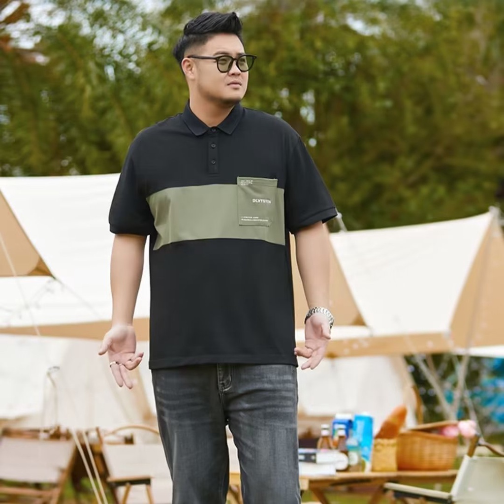 Áo polo Tay Ngắn Dáng Rộng Cỡ Lớn M-8XL Thời Trang Cao Cấp Cho Nam