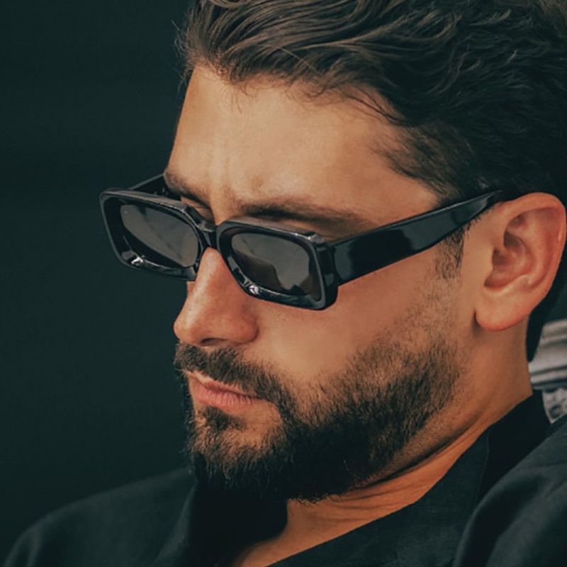 Kính Mát Gọng Vuông Nhỏ Hình Chữ Nhật Thời Trang Cho Nam Nữ