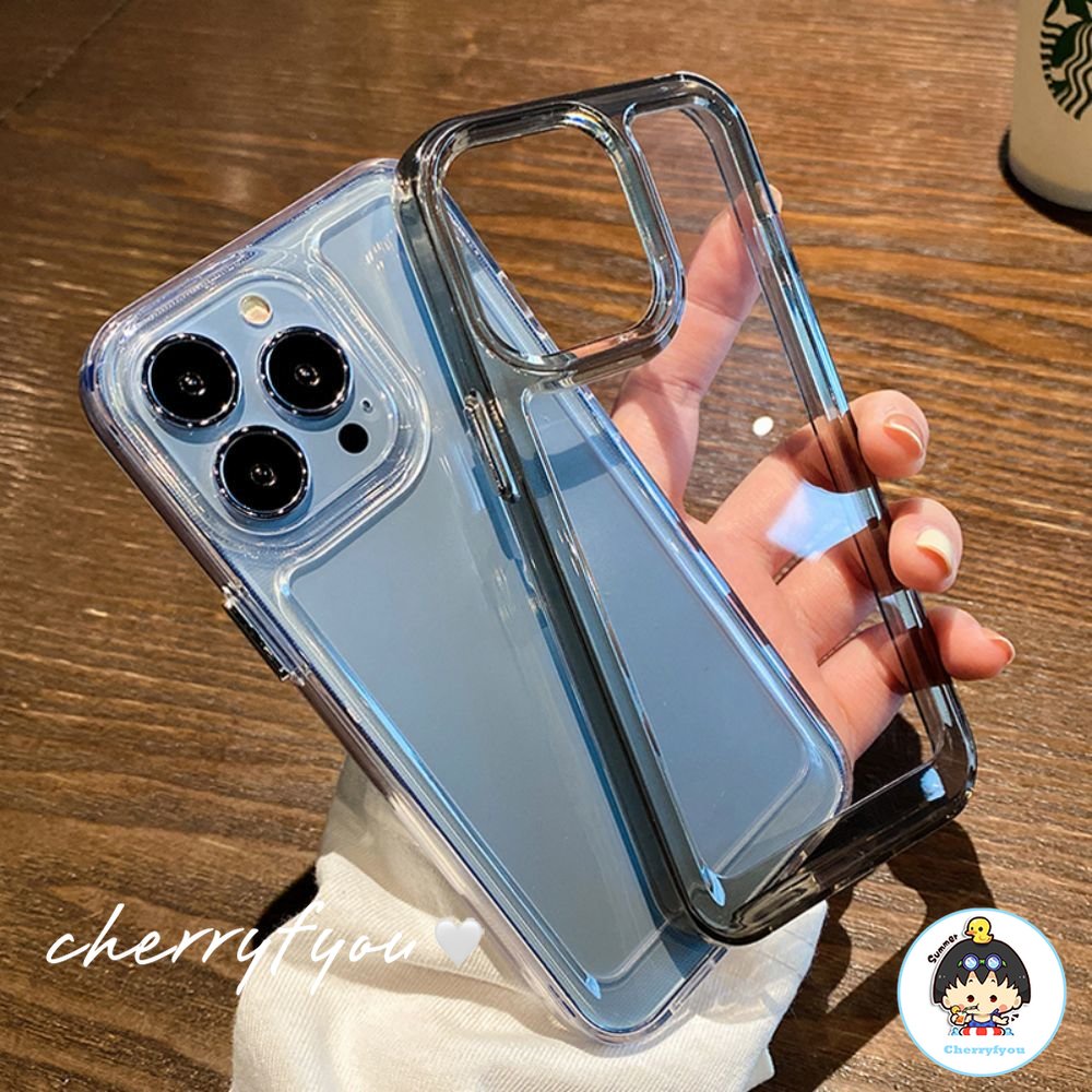 Ốp Điện Thoại TPU Mềm Trong Suốt Chống Sốc Chống Bụi Màu Macaron Cho IPhone 14 13 12 11 Pro Max X XR 8 7 Plus