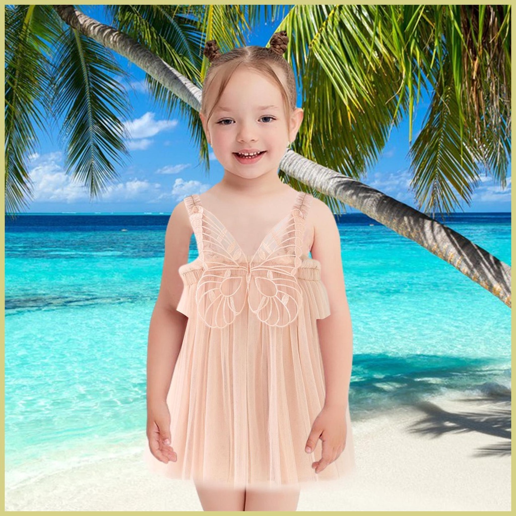 Đầm Xòe Công Chúa Không Tay Vải Tuyn Cotton Cho Bé Gái