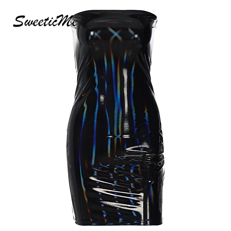 Đầm Không Tay Hở Vai Dáng Ôm Màu Trơn Thời Trang 2023 Dành Cho Bạn Nữ