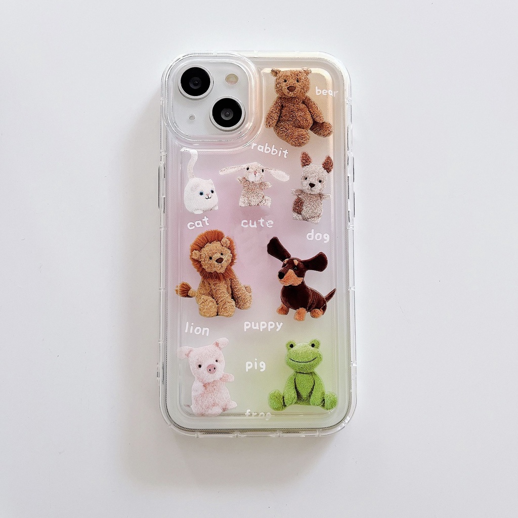 Ốp Điện Thoại Silicon TPU Mềm Trong Suốt Họa Tiết Dễ Thương Cho IPhone 14 13 11 12 Pro XS Max X XR 7 + 8 Plus