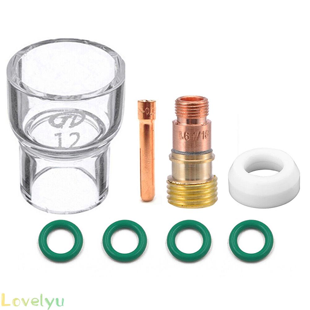 ⭐ Hot Sale ⭐8Pcs Kit Torch TIG Welding Stubby Gas Lens #12 Torch Cup O Rings For WP-17/18/26
