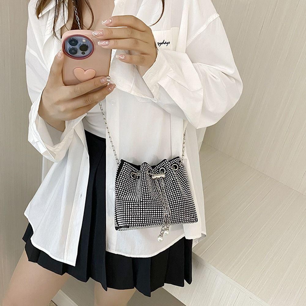 Túi Xách Đeo Chéo Đựng Điện Thoại Thời Trang Cho Nữ|Túi Xách Đính Kim Sa Lấp Lánh Thời Trang Cho Nữ