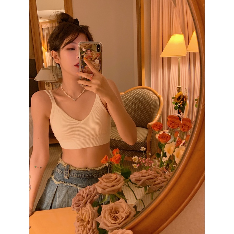 Take Talk Áo Lót Hai Dây Kẻ Sọc Thoáng Khí Cho Nữ