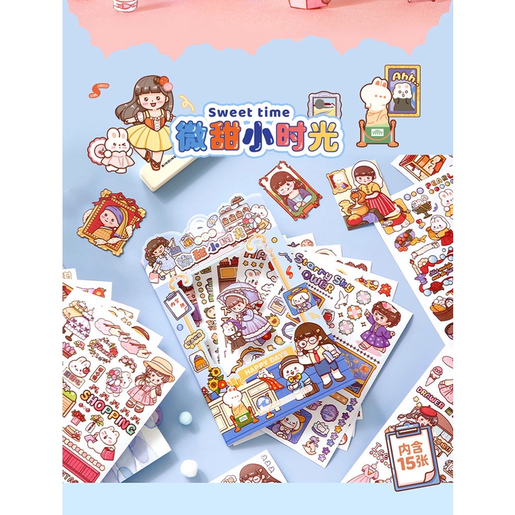 Hình Dán Nhân Vật Hoạt Hình Dễ Thương Đơn Giản Và Dễ Sử Dụng Để Trang Trí Phông Nền Cửa Hàng Tiện Lợi