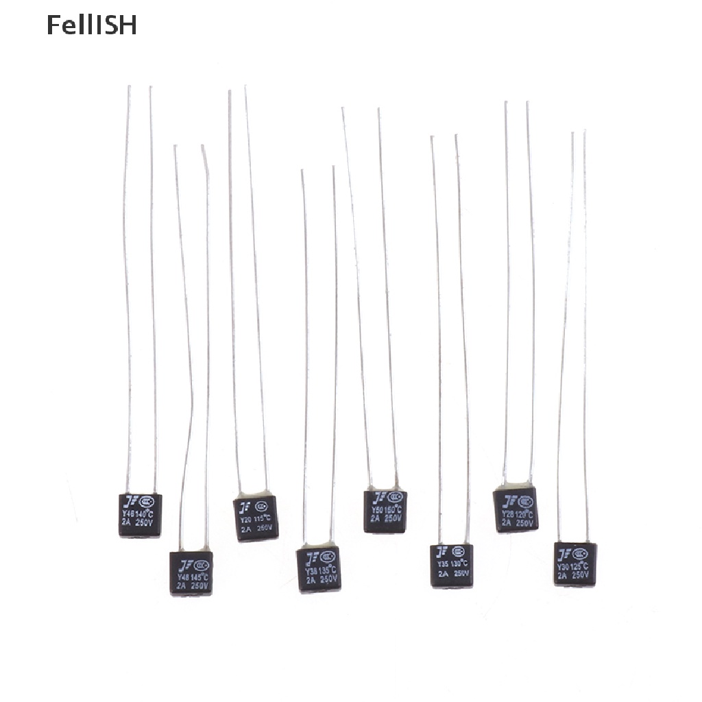 Set 10 Cầu Chì Động Cơ Quạt Vuông Màu Đen 2A 250V 115 120 125 130 135 140 145 150 Độ 439br