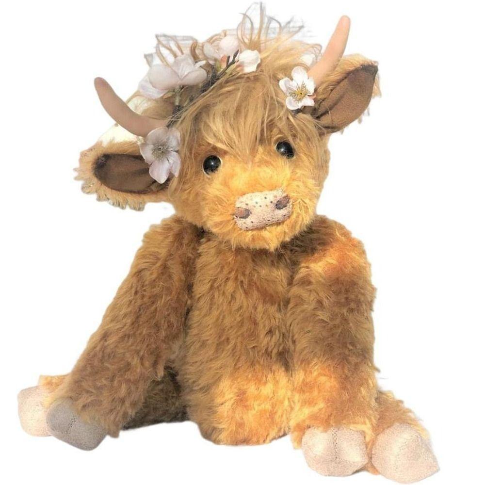 Thú Nhồi Bông Hình Bò Hoạt Hình Tóc Dài Đáng Yêu Trang Trí Nhà Cửa