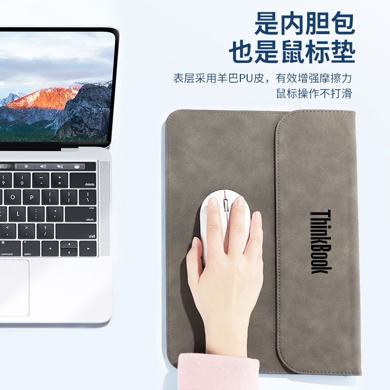 Phù Hợp Túi Da PU Đựng Laptop Lenovo Thinkbook 14 / 14 + / 16 / 16 + / 14P / 15P / 16P 15.6-Inch 16-Inch Ốp