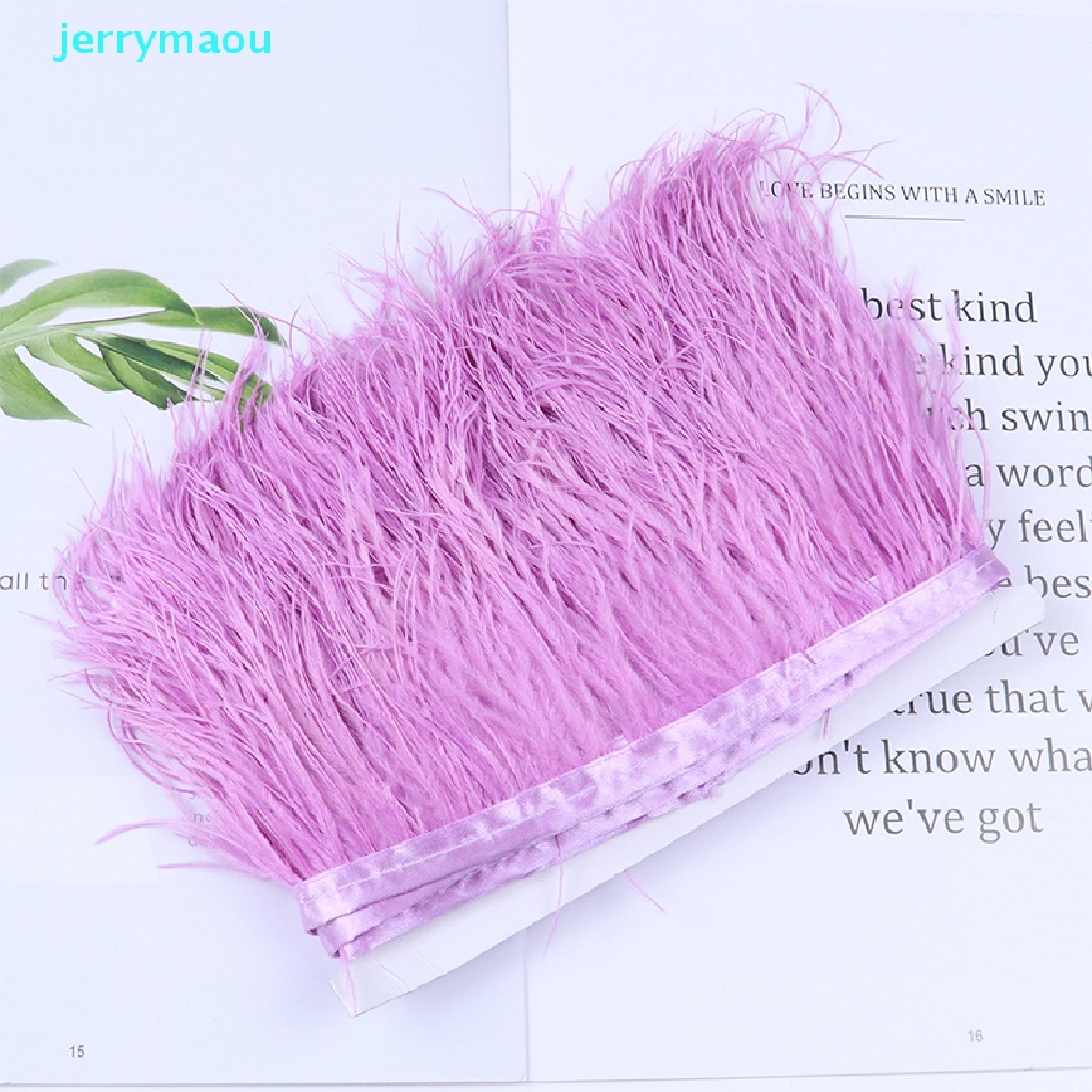 1m Dây Ruy Băng Lông Đà Điểu Dài 6-8Cm Dùng Trang Trí Đầm DIY