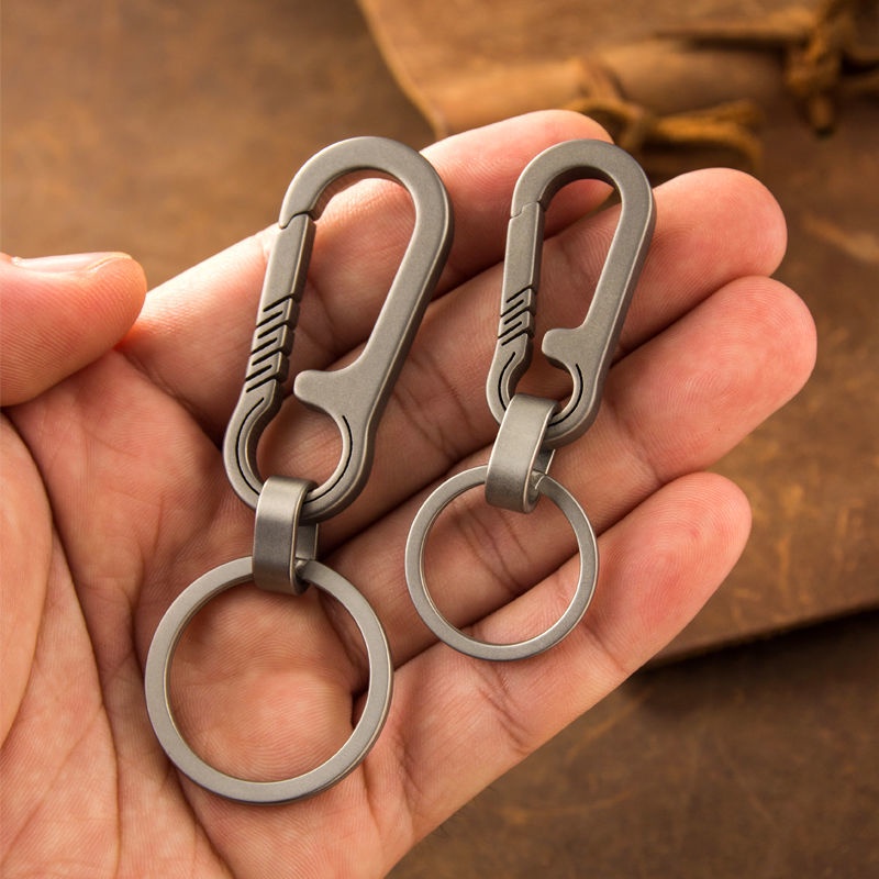 Móc Chìa Khóa Bằng Hợp Kim Titan Đơn Giản Sáng Tạo Cho Nam