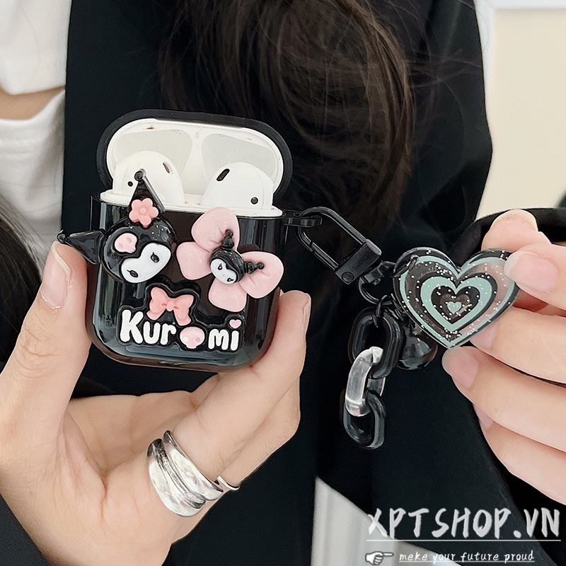 Vỏ Bảo Vệ Hộp Sạc Tai Nghe AirPods Pro AirPods3 AirPods 3 / 2 / 1 Kết Nối Bluetooth Không Dây Hình Trái Tim Kuromi