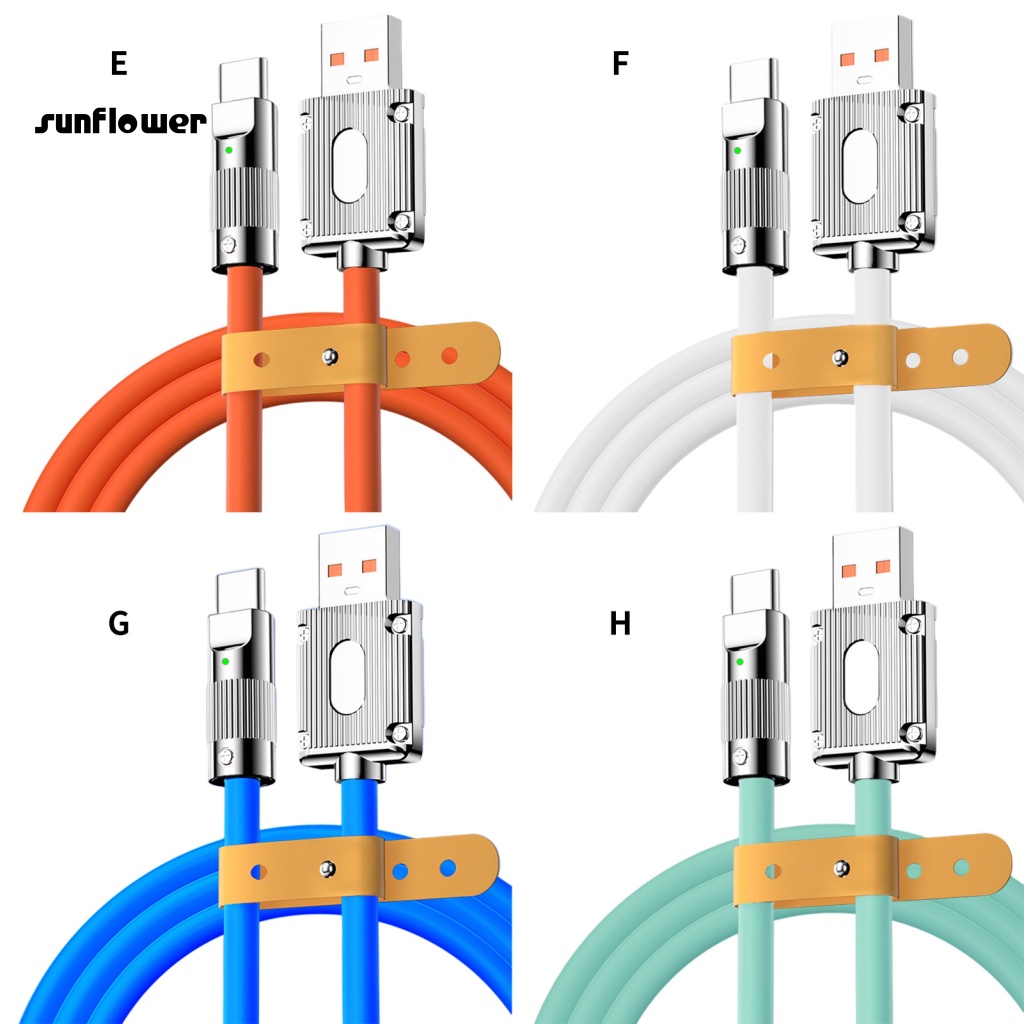 Dây Cáp Sạc Nhanh Hai Đầu Type-C Bằng Silicone 6A