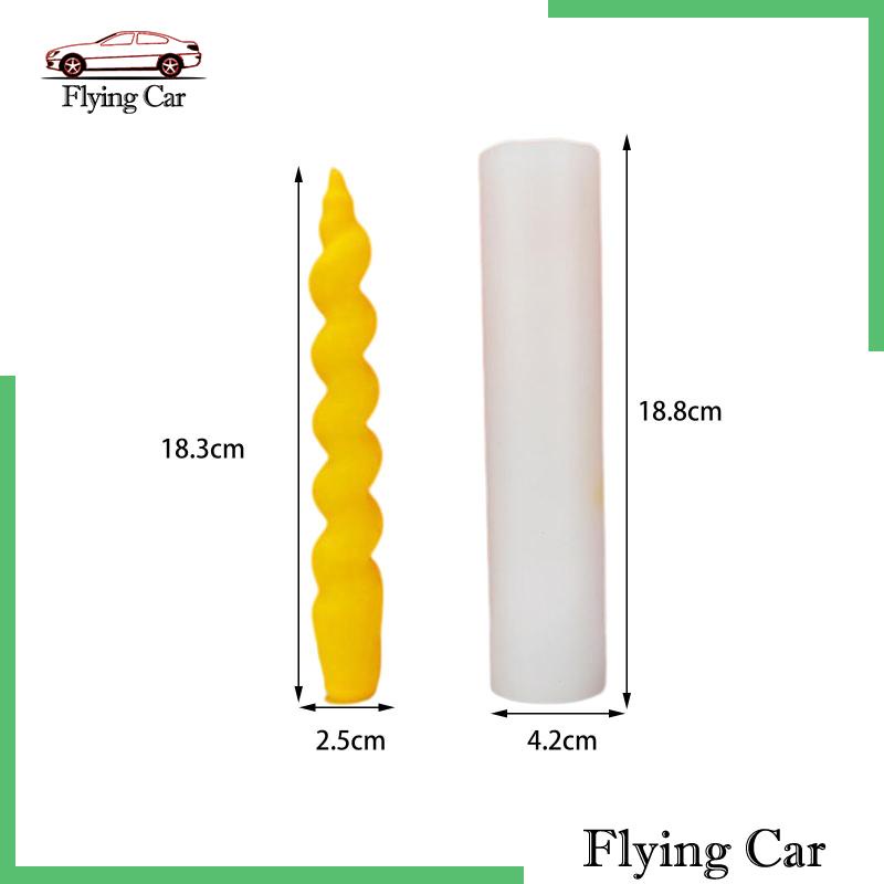 Khuôn Silicone Tạo Hình Xoắn Ốc Làm Nến / Xà Phòng 2 Ngăn