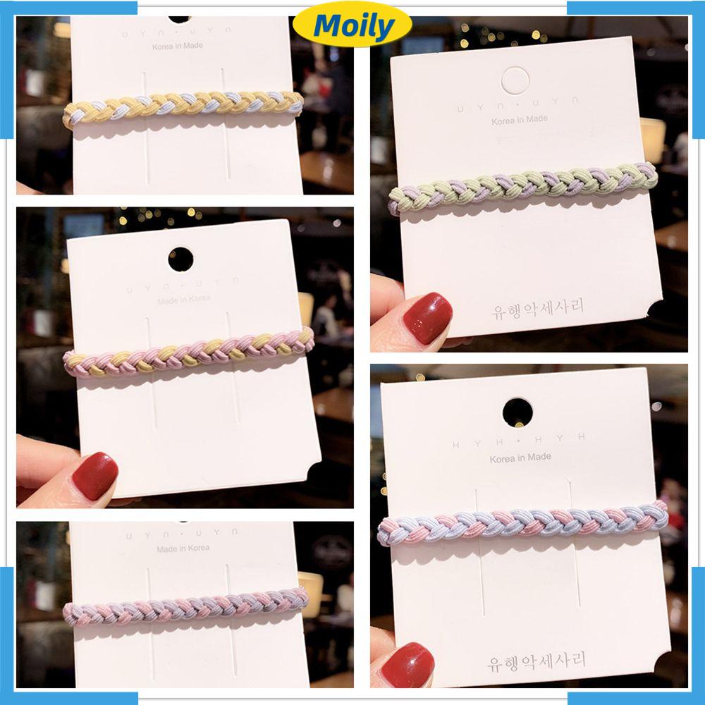 Dây Buộc Tóc Co Giãn Hai Màu Sắc Phong Cách Hàn Quốc
