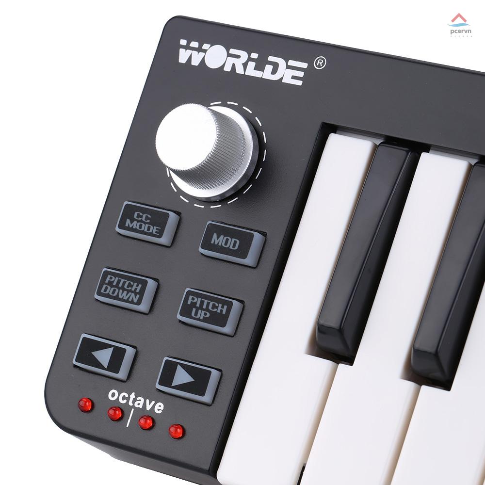 Bàn Phím Mini 25 Nút Bấm Kết Nối USB MIDI pcervn Thế GiớiE Easykey.25 25 Phím Mini