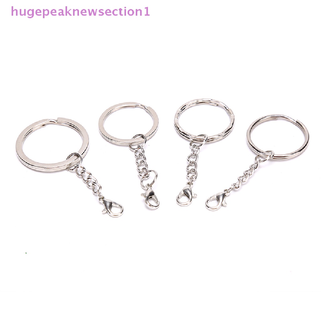 Set 10 Vòng Bạc Đánh Bóng Làm Móc Khóa diy