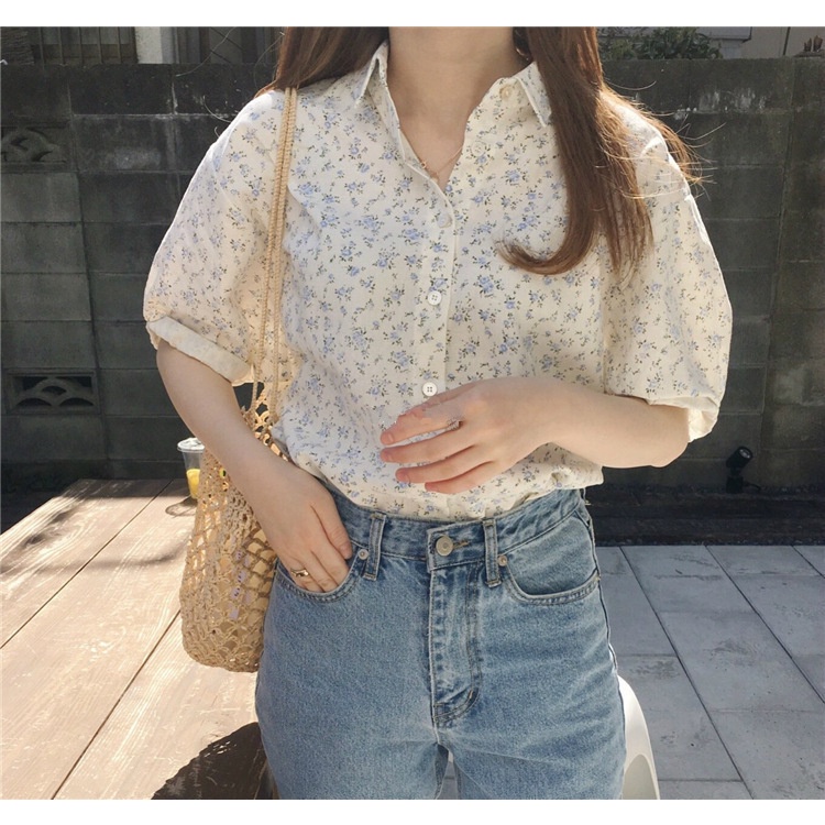 Myaistyle Áo Sơ Mi cotton chiffon Phong Cách Hàn Quốc Thời Trang Cho Nữ 12Z23031615