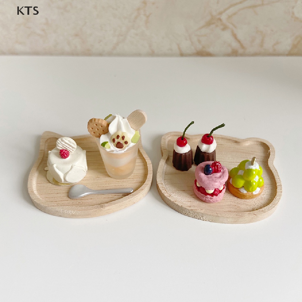 KTS 1Pc 1:12 1:6 Dollhouse Miniature Biscuit Ice Cream Cup Dollhouse Accessories KT