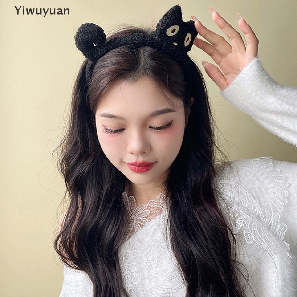 < Yiwuyuan > Băng Đô Cài Tóc Trang Điểm / Rửa Mặt Bằng Vải Bông Hình Thỏ Mèo Hoạt Hình Dễ Thương Vui Nhộn Thời Trang Thu Đông Hàn Quốc Dành Cho Bạn Nữ 2
