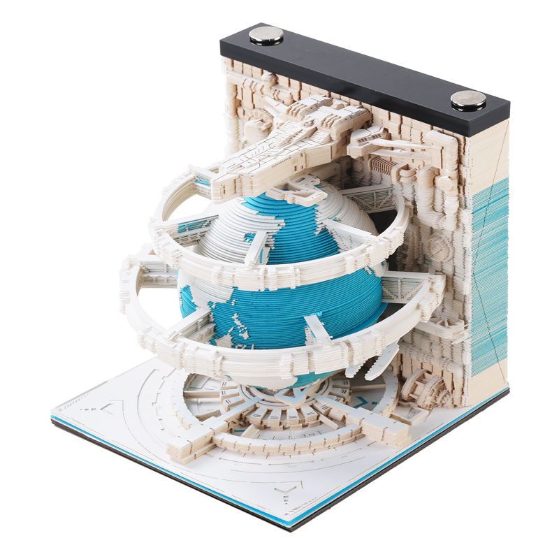 Giấy Note 3d Hình Trái Đất Sáng Tạo Trang Trí Quán Cà Phê