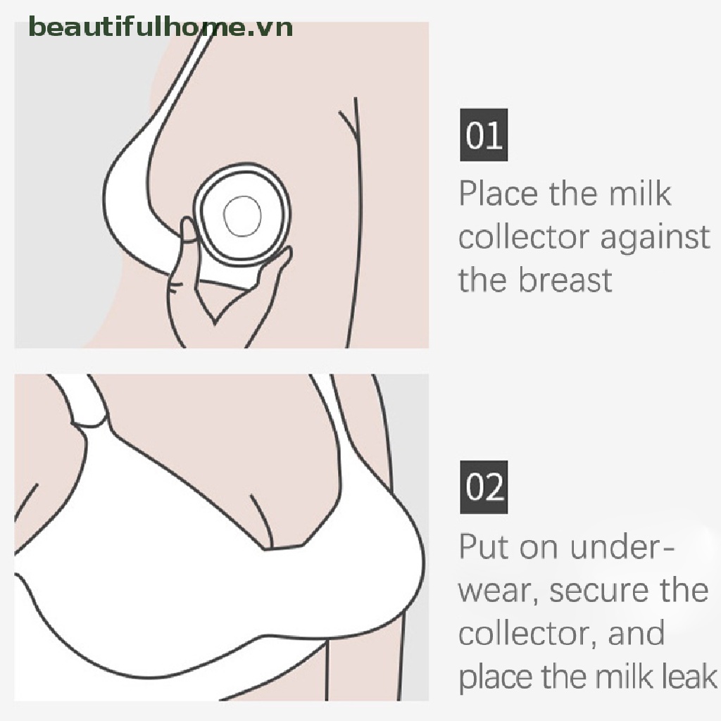 Bộ 1 / 2 Cốc Silicone Sưu Tập Sữa Mẹ Chống Rò Rỉ Tiện Dụng